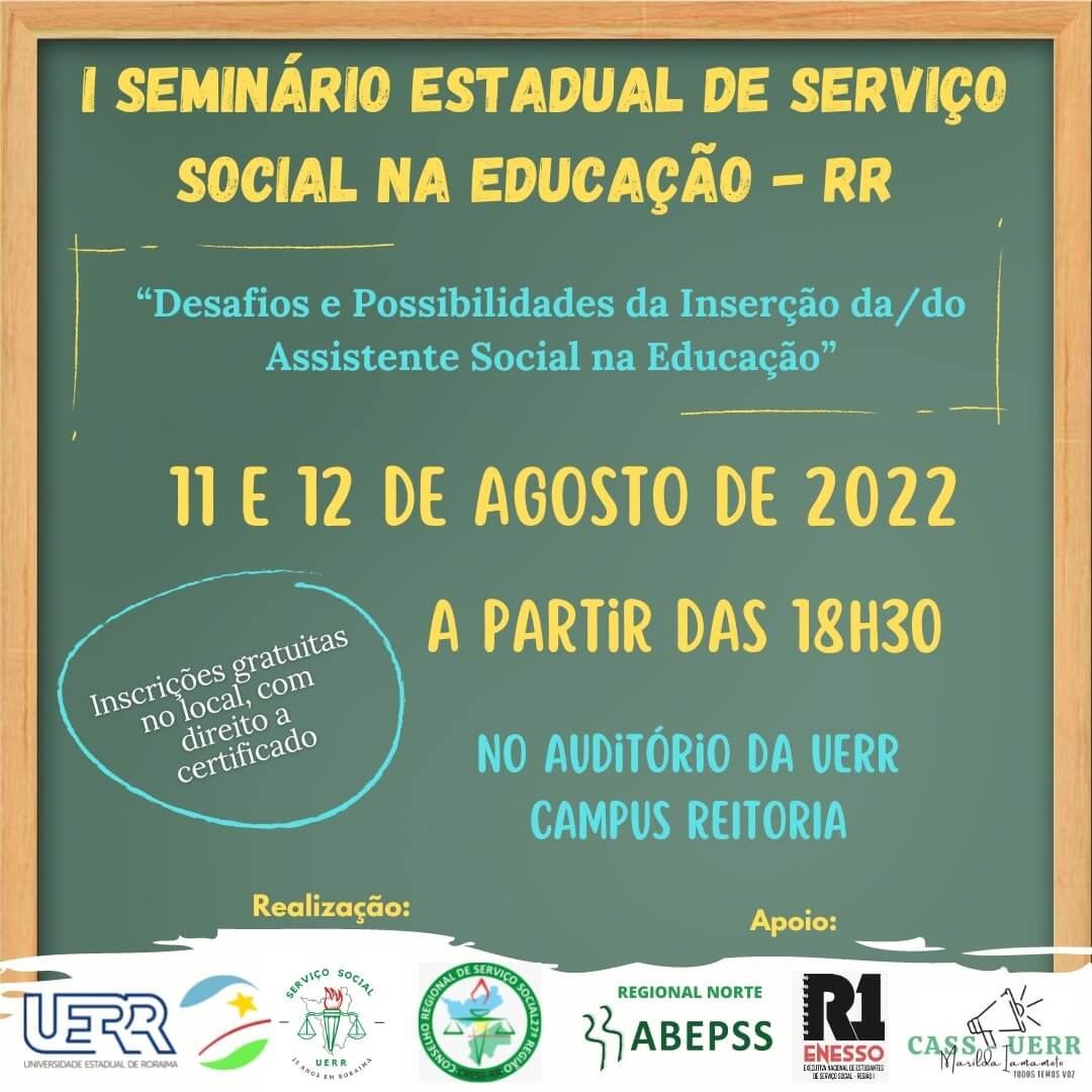 SEMINÁRIO ESTADUAL SERVIÇO SOCIAL: NECESSÁRIO PARA O BRASIL